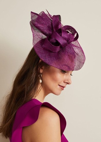 Phase Eight Freeform Bow Disc Fascinator Hats Purple Australia | ZD2849631